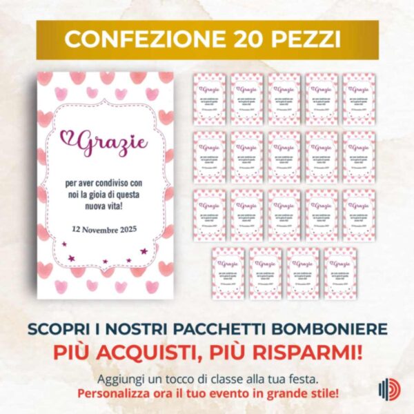 Porta confetti nascita Personalizzati per confettate nascita